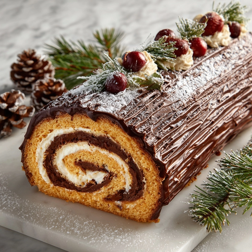 Bûche de Noël (Yule Log) Recipe - Recipe Image