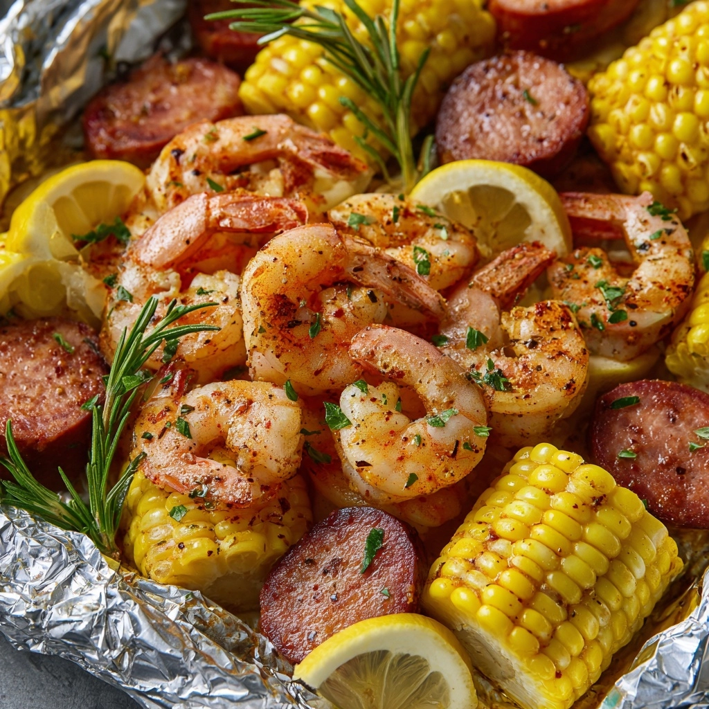 Shrimp Boil Foil Packets Recipe - Recipe Image