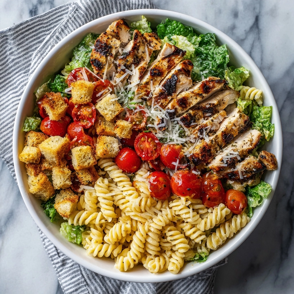 Chicken Caesar Pasta Salad Recipe - Recipe Image
