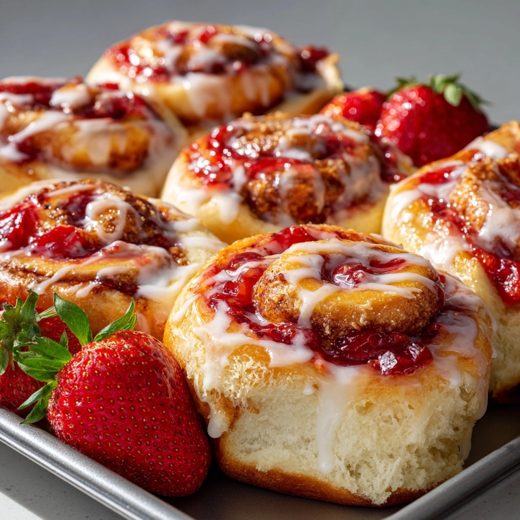 Strawberry Cheesecake Cinnabon Rolls Recipe - Recipe Image