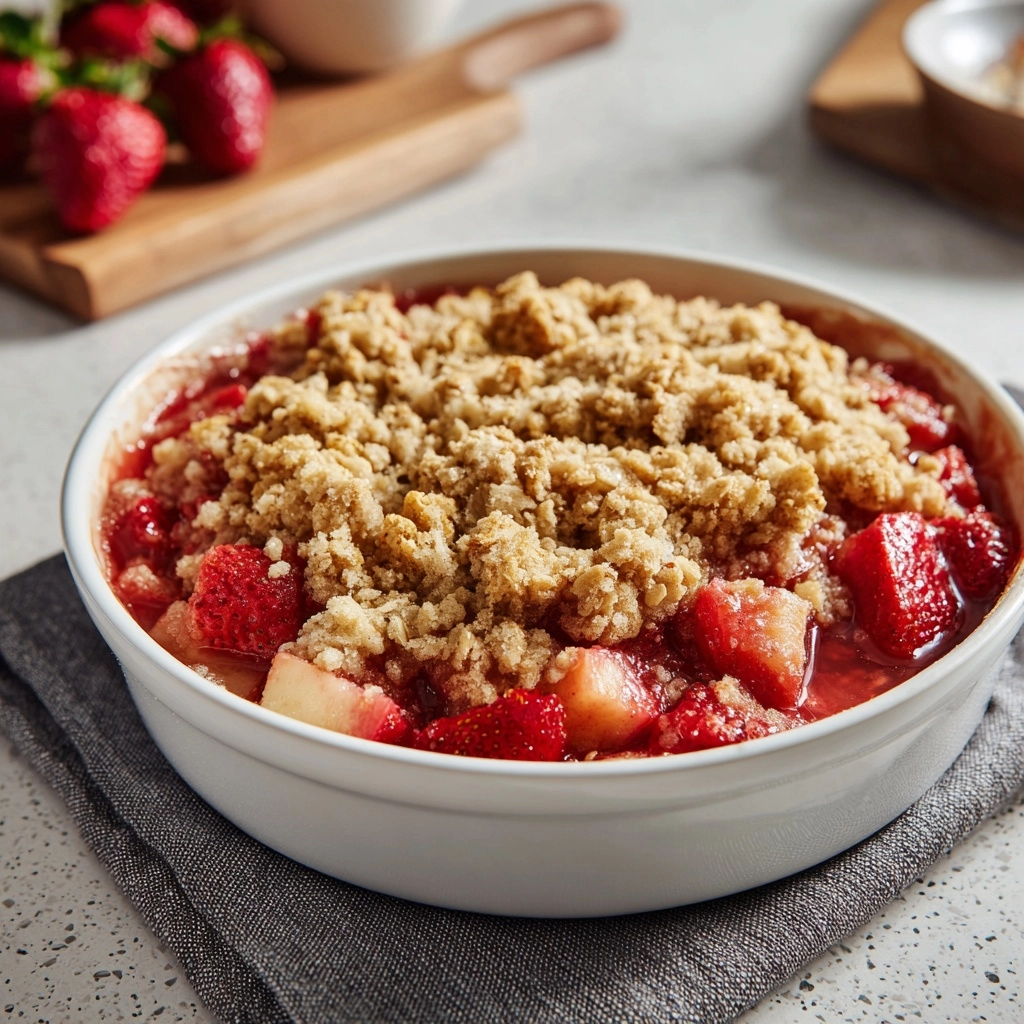 Strawberry Rhubarb Crisp Recipe - Recipe Image