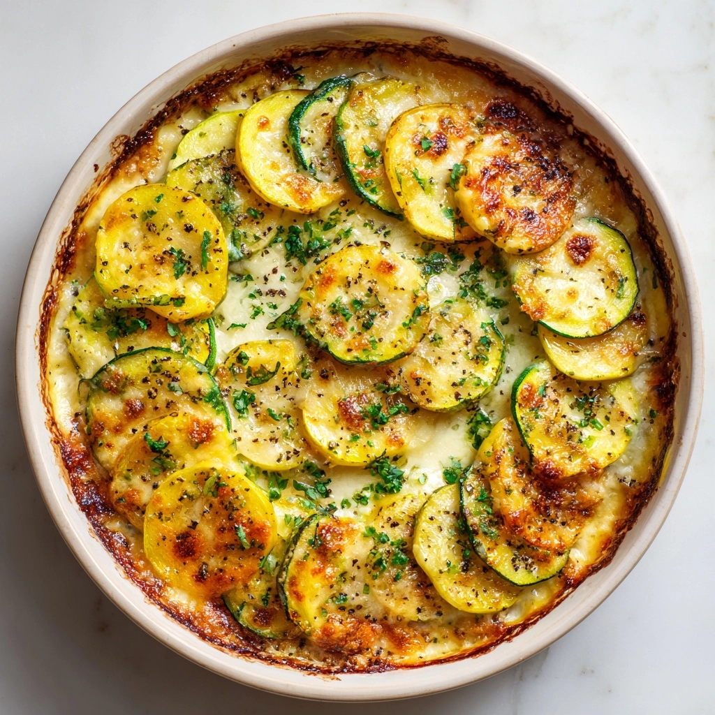 Zucchini and Yellow Squash Au Gratin Recipe - Recipe Image