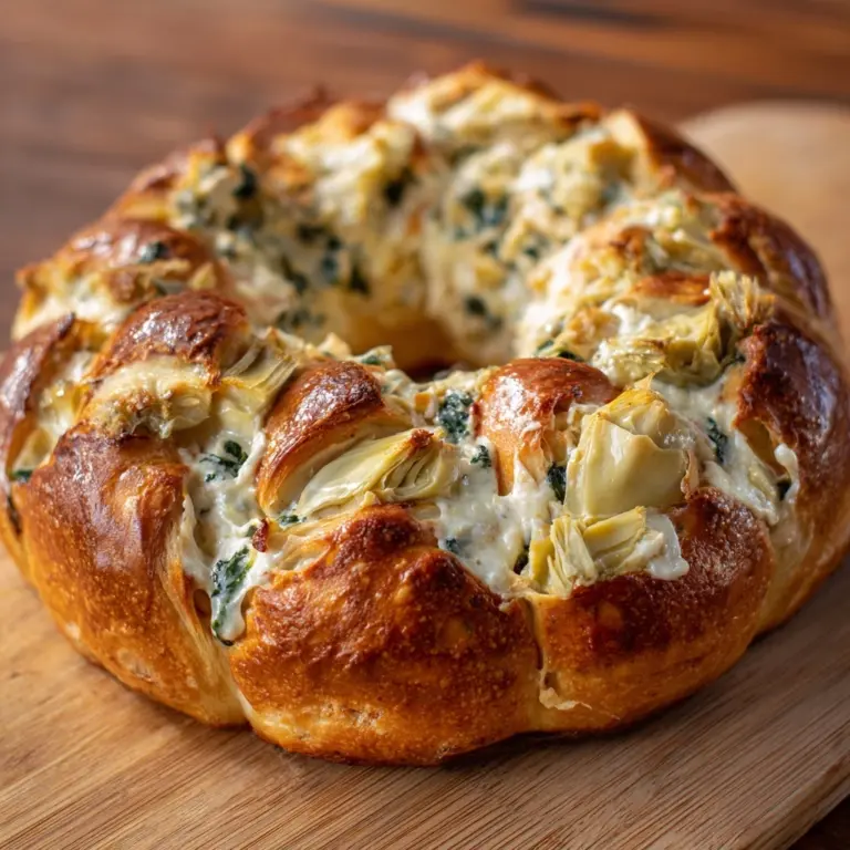 Spinach Artichoke Dip Bread Ring Recipe