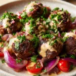 Spicy Beef Armenian Kefta with Tahini & Tzatziki Recipe