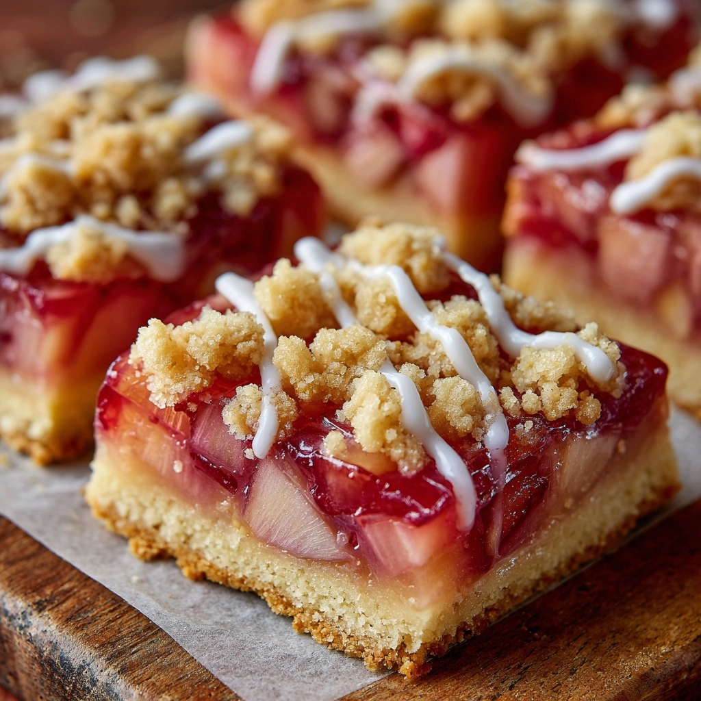 Rhubarb Shortbread Bars Recipe - Recipe Image