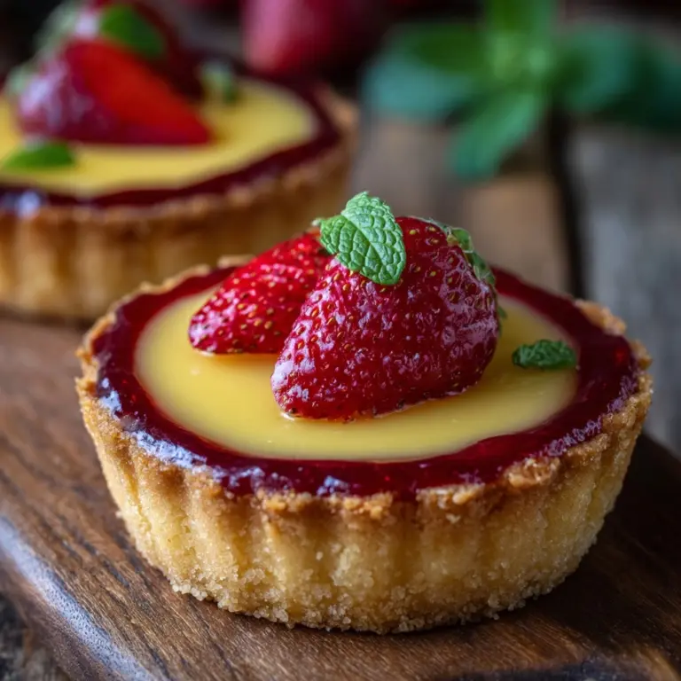 Strawberry Honey Custard Tarts with Lemon Curd Recipe