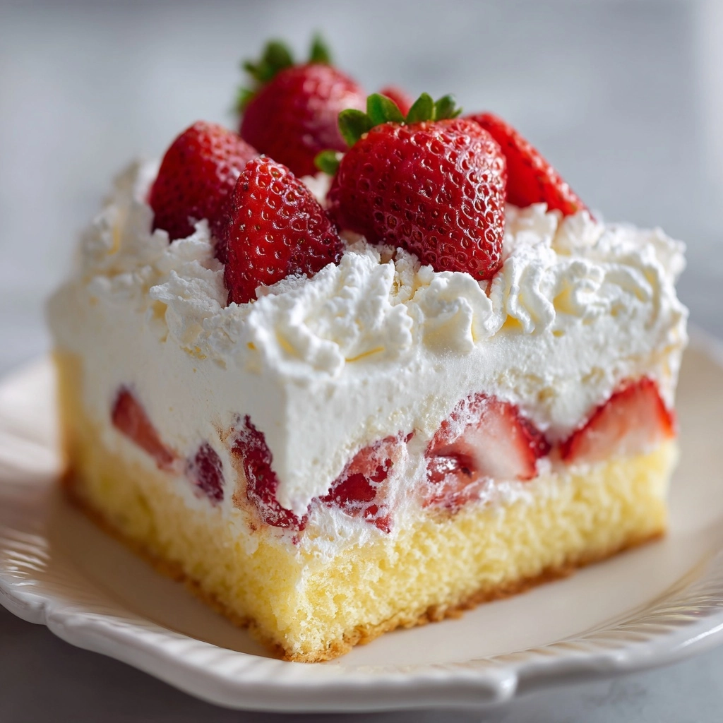 Easy Strawberry Poke Cake Recipe - Recipe Image