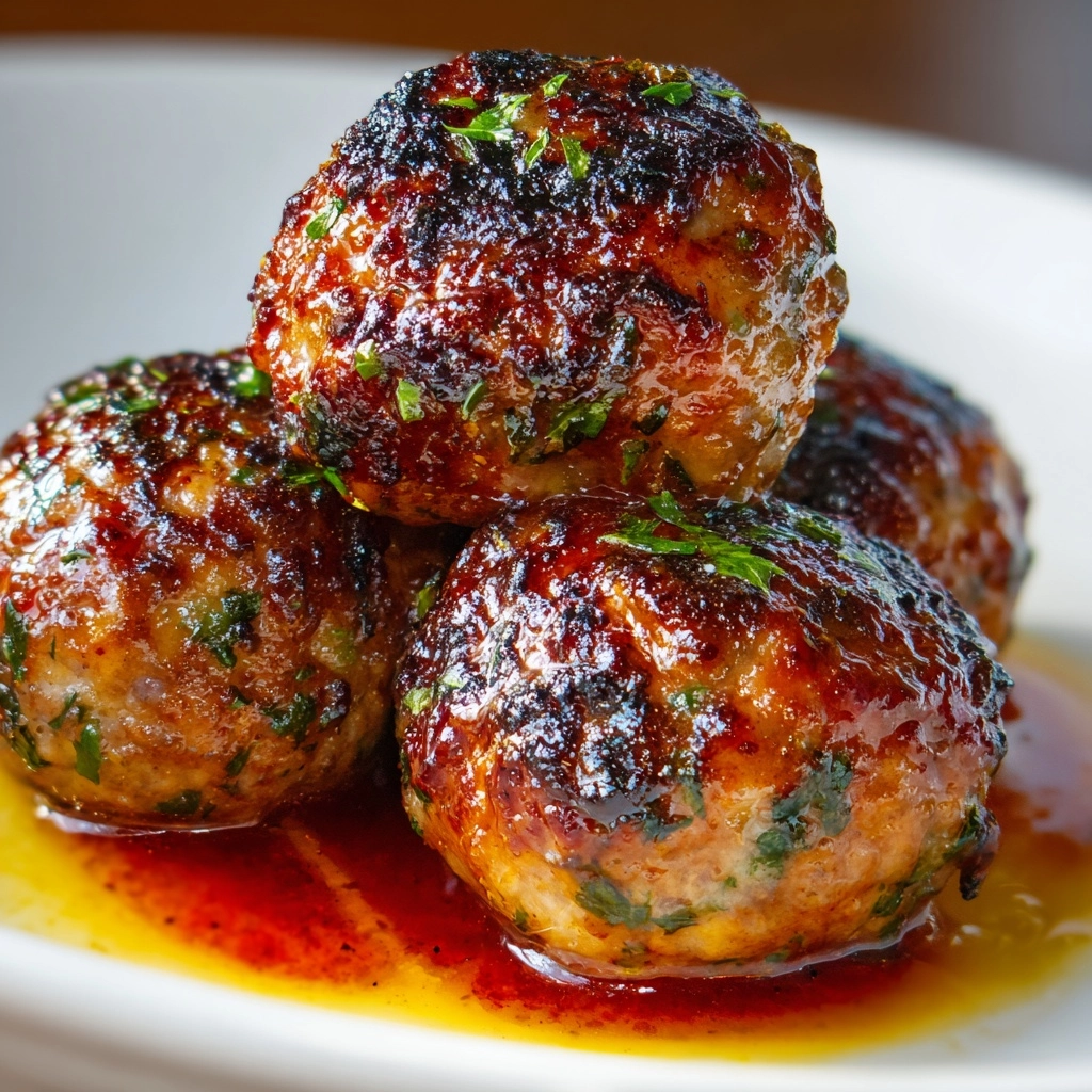 Honey Barbeque Chicken Meatballs Recipe - Recipe Image