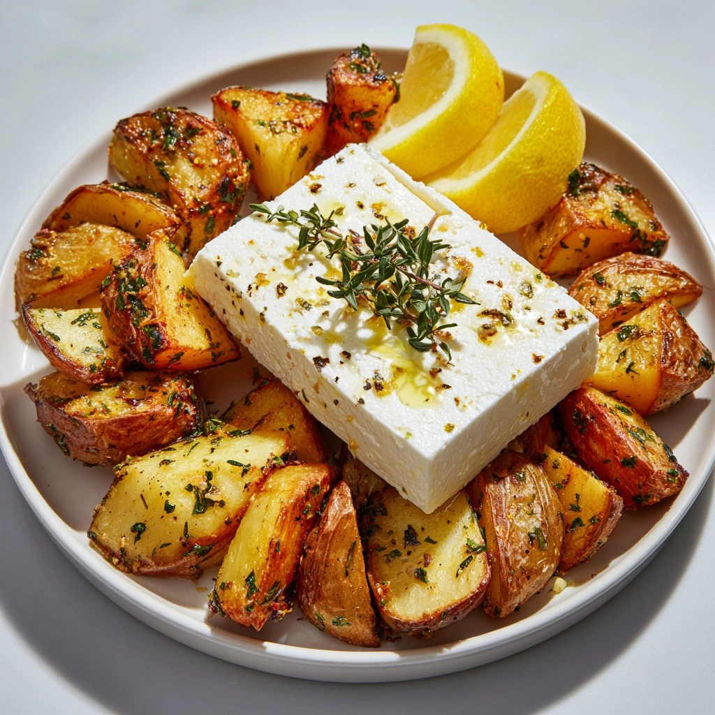 Baked Feta Potatoes Recipe - Recipe Image