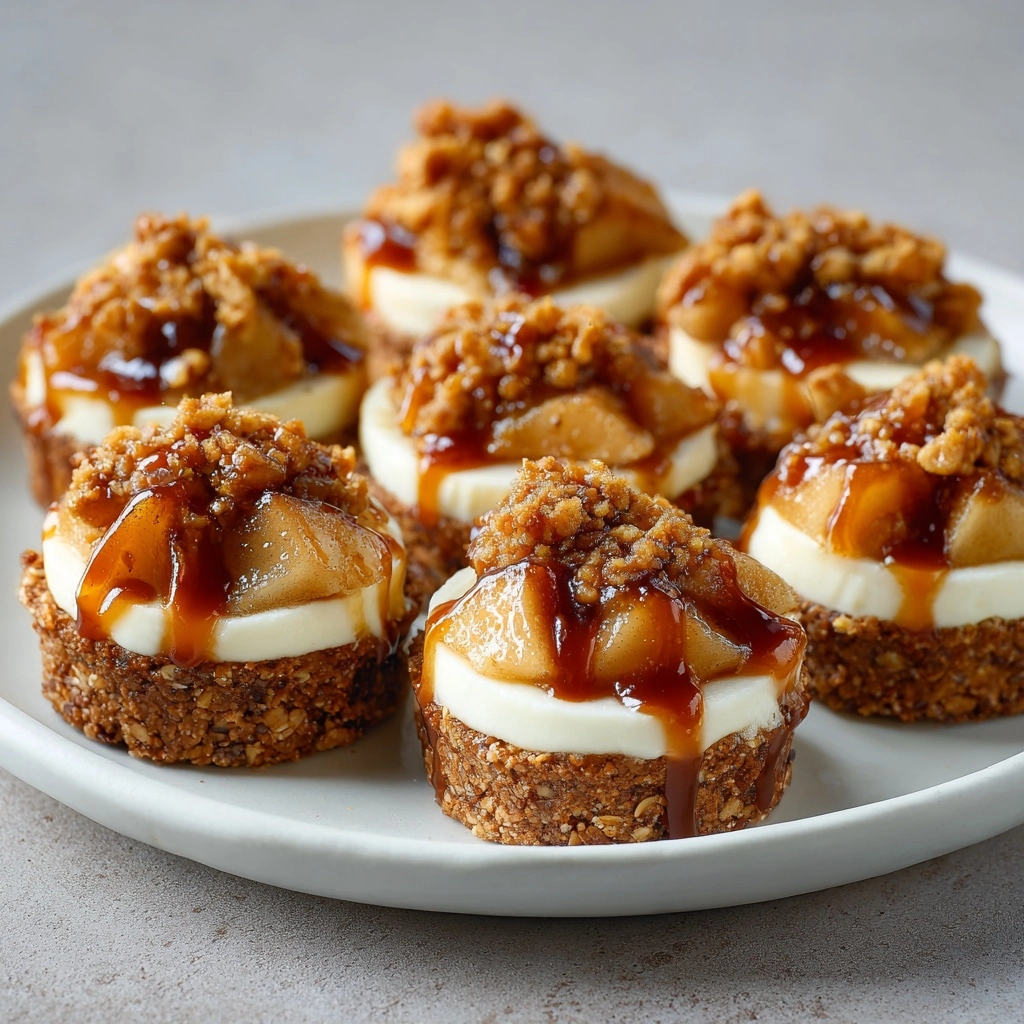 Apple Crisp Mini Cheesecakes Recipe - Recipe Image