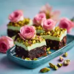 Gluten-Free Pistachio Rosewater Brownies Recipe