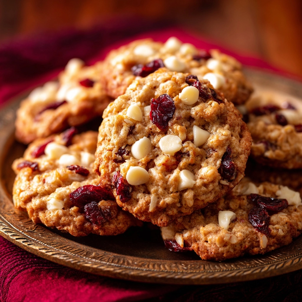 White Chocolate Cranberry Oatmeal Cookies Recipe