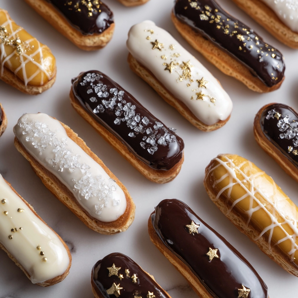 Chocolate Éclairs with Vanilla Filling Recipe - Recipe Image