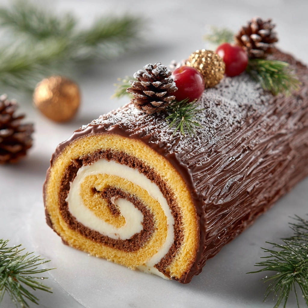 Bûche de Noël (Yule Log) Recipe - Recipe Image