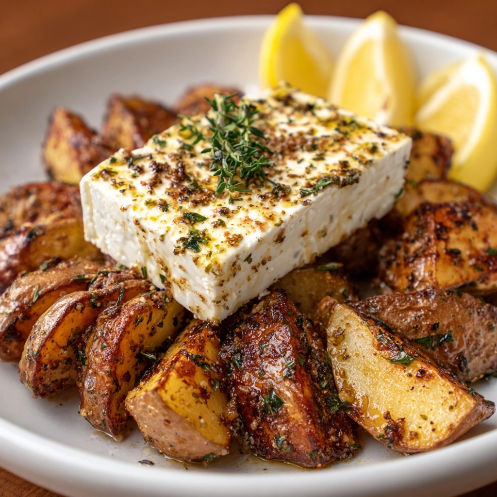Baked Feta Potatoes Recipe - Recipe Image