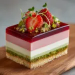 Strawberry Pistachio Mousse Cake Recipe