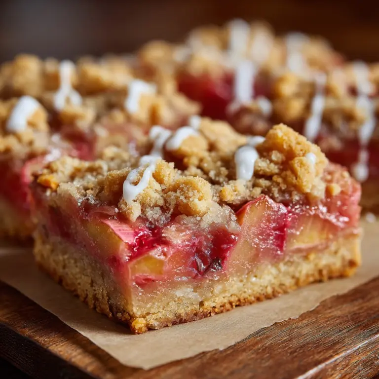 Rhubarb Shortbread Bars Recipe