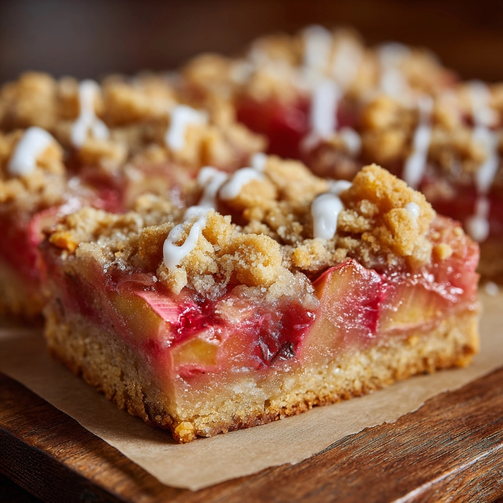 Rhubarb Shortbread Bars Recipe