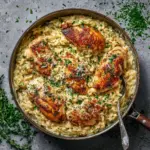 One-Pan Creamy Parmesan Chicken & Rice Recipe