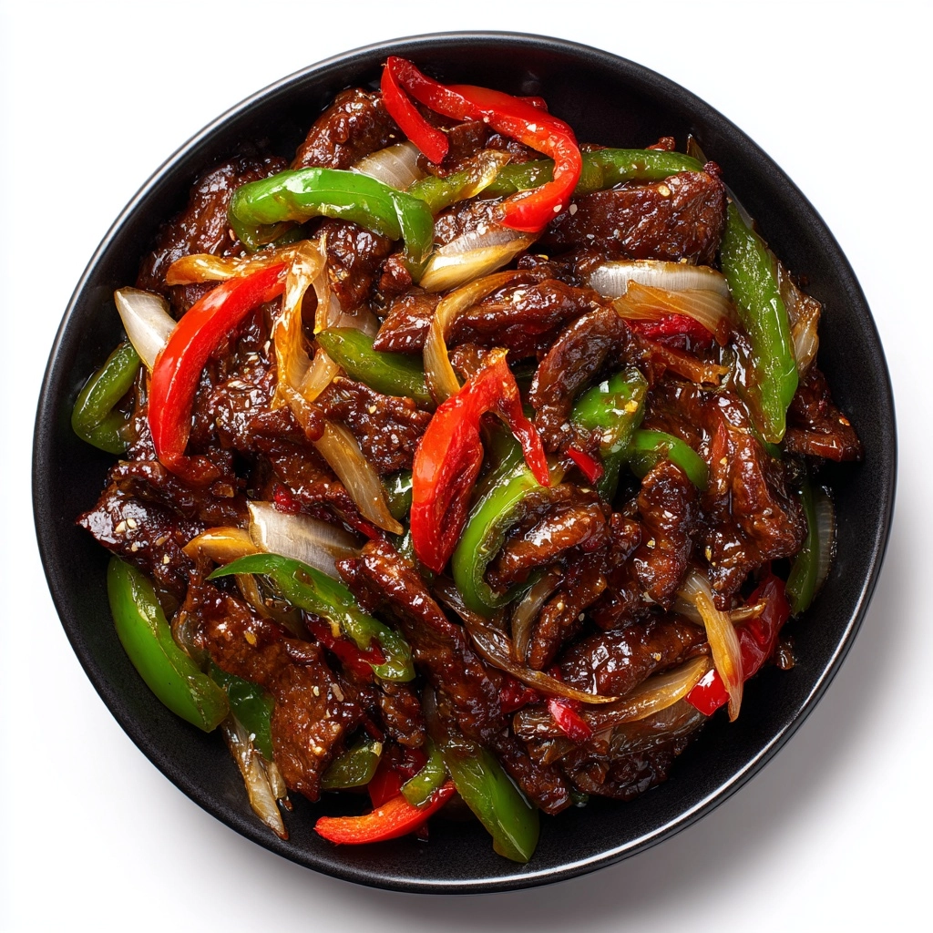 Sizzling Chinese Pepper Steak with Onions Recipe - Recipe Image