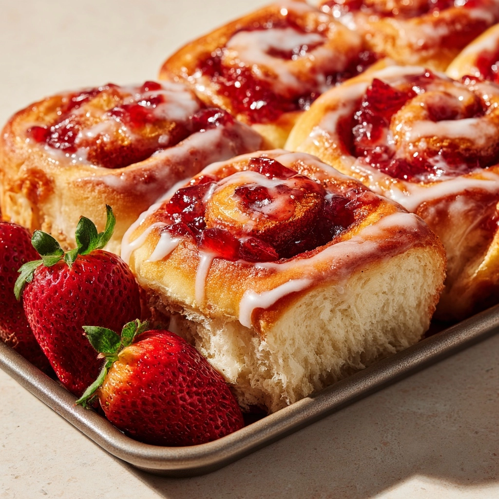 Strawberry Cheesecake Cinnabon Rolls Recipe - Recipe Image