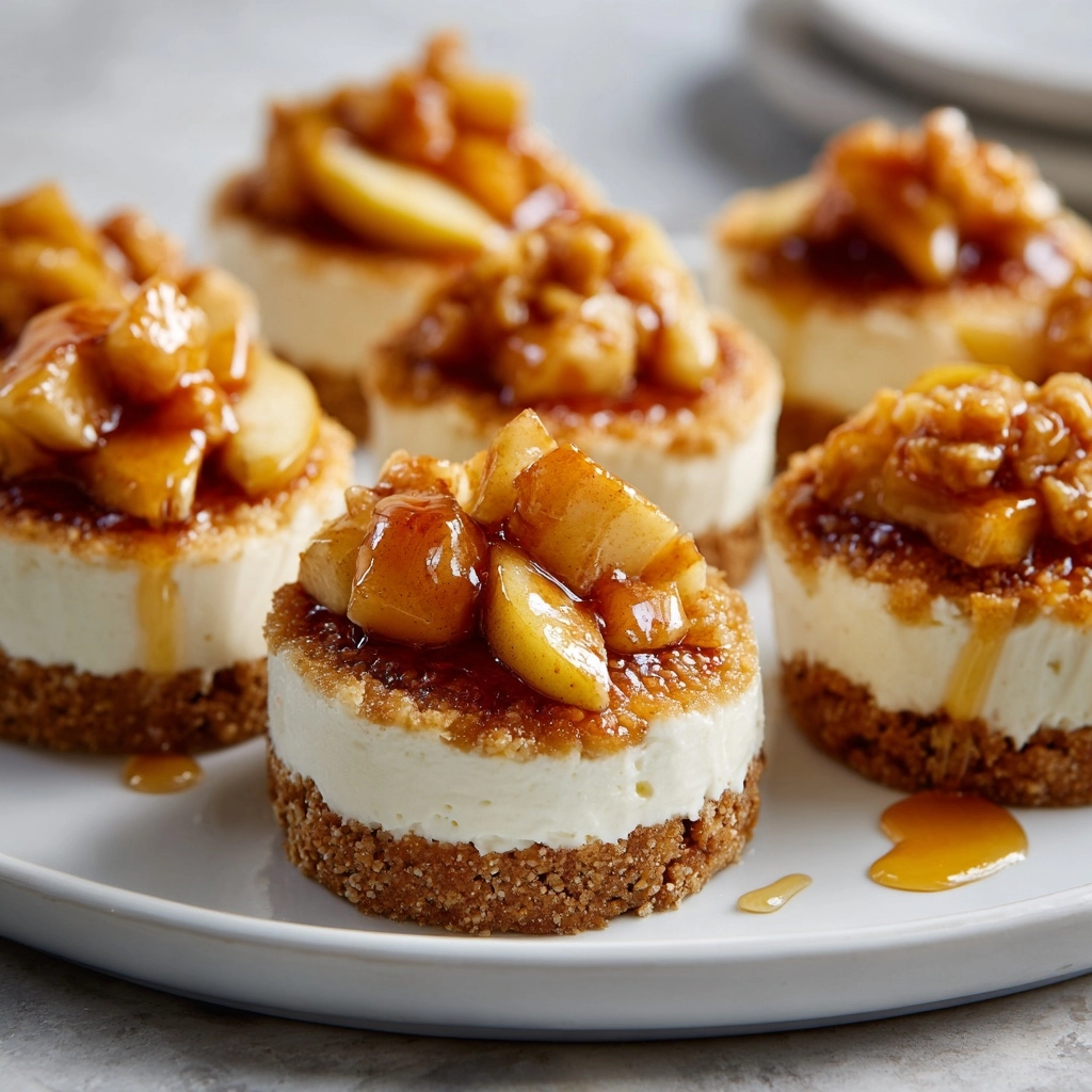 Apple Crisp Mini Cheesecakes Recipe - Recipe Image