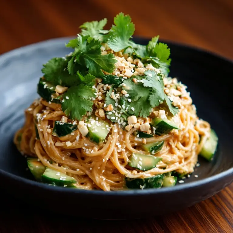 Spicy Peanut Noodles with Cucumber Recipe