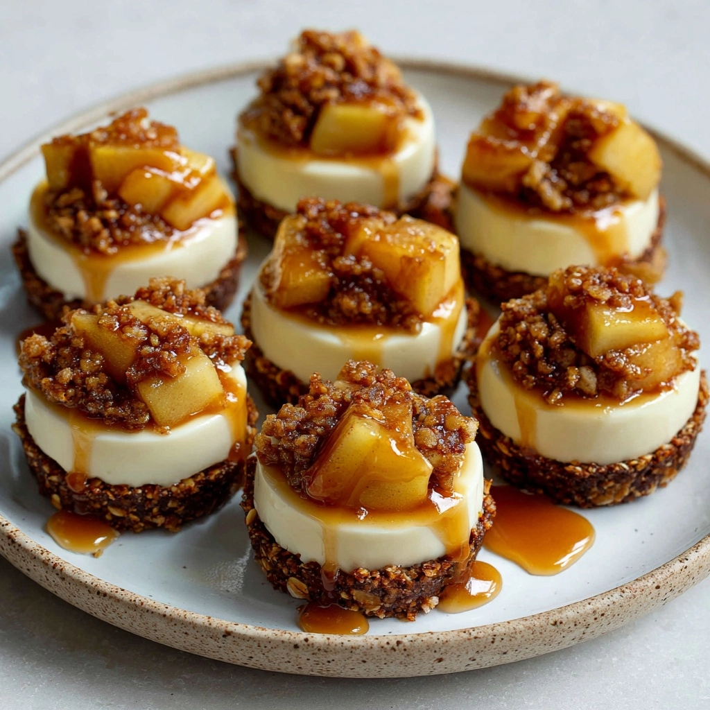 Apple Crisp Mini Cheesecakes Recipe - Recipe Image