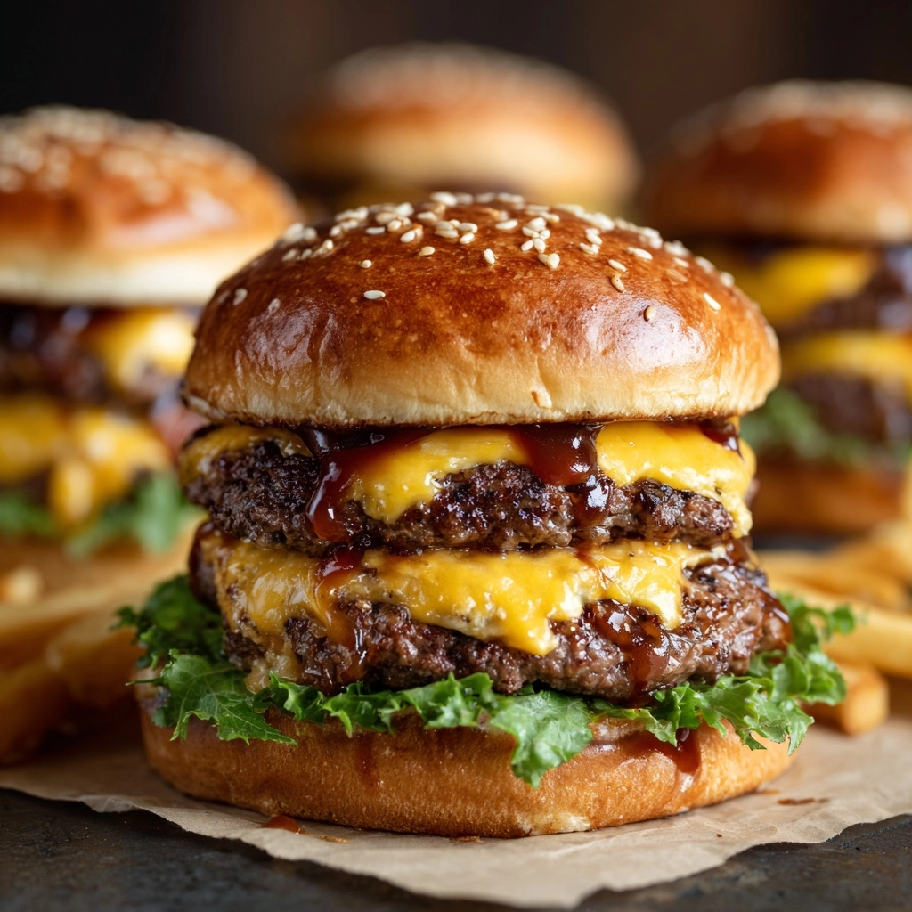 Teriyaki Parmesan Burgers with American Cheese Recipe