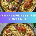 One-Pan Creamy Parmesan Chicken & Rice Recipe