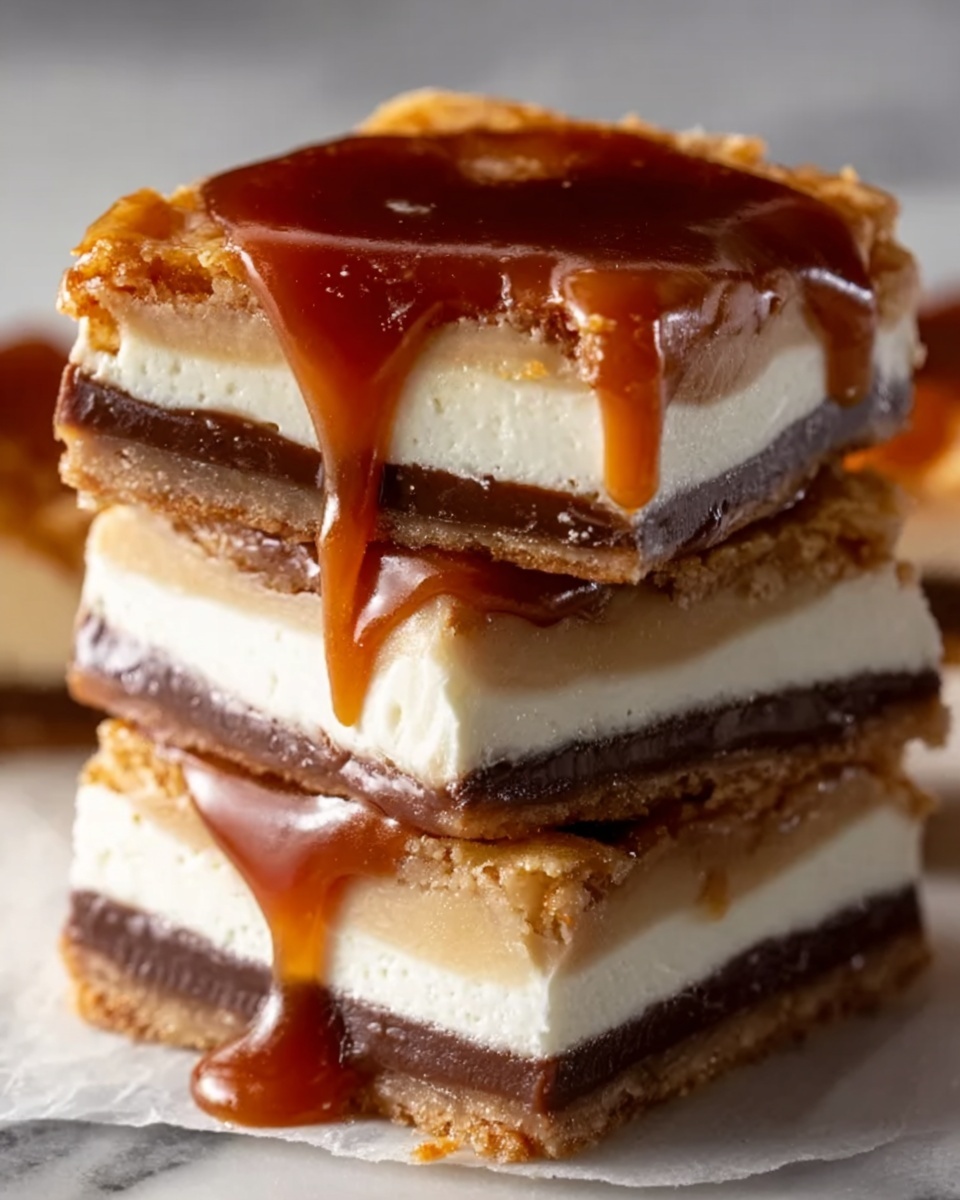 Decadent Caramel Cheesecake Bars Recipe - Recipe Image