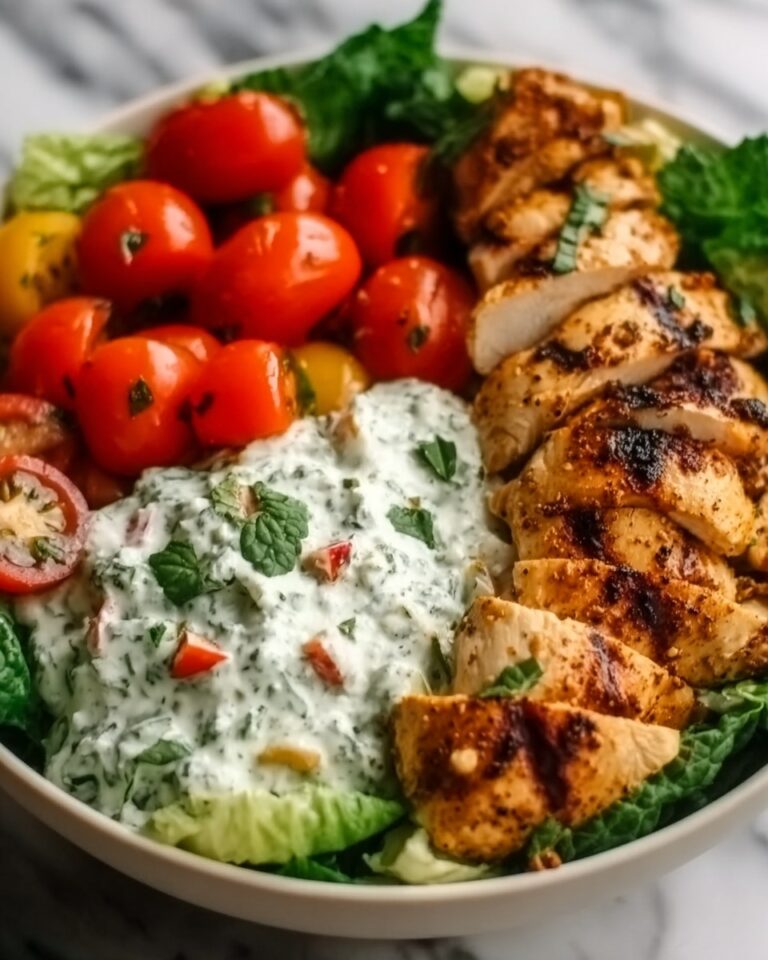 Loaded Greek Chicken Bowl with Dairy-Free Tzatziki Recipe