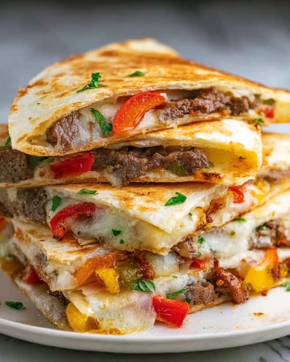 Philly Cheesesteak Quesadilla Recipe - Recipe Image
