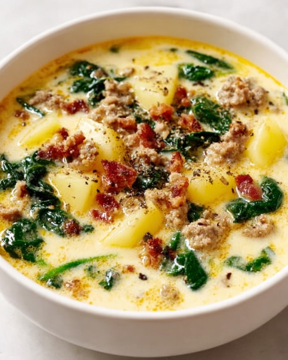 Creamy Zuppa Toscana with Sausage, Kale, and Potatoes Recipe - Recipe Image