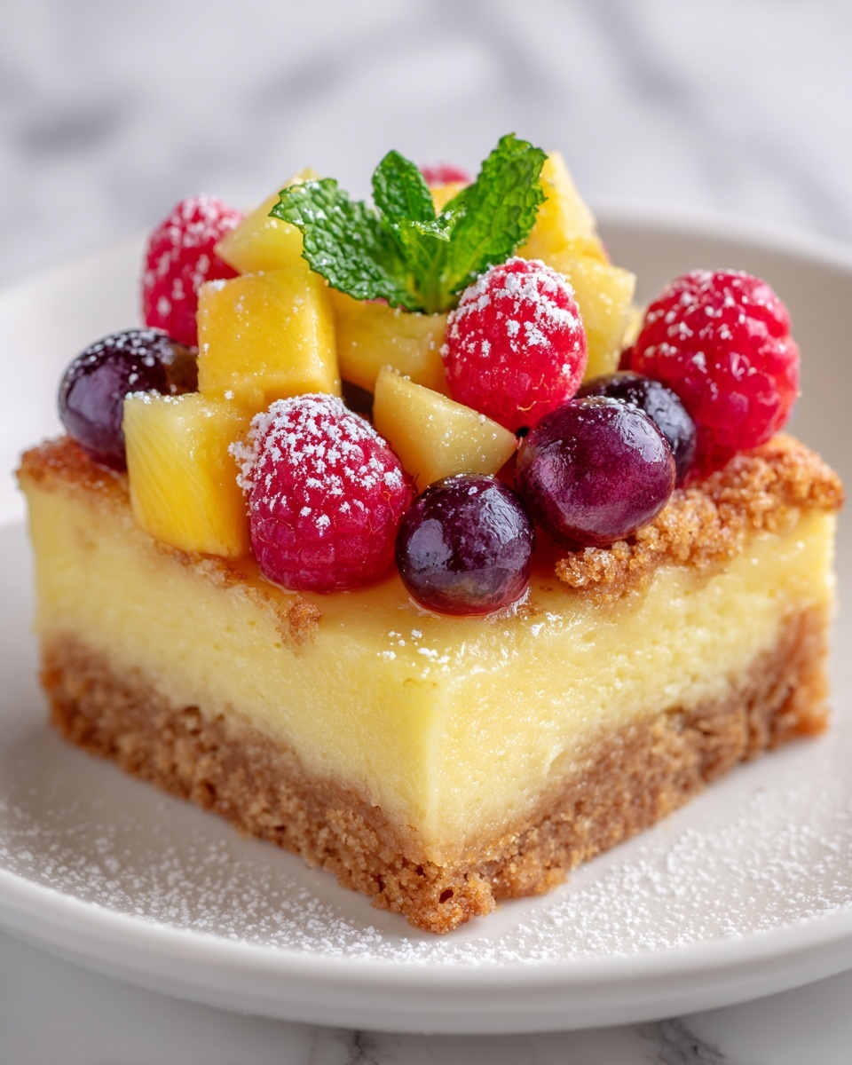Fruit Custard Bars Recipe - Recipe Image