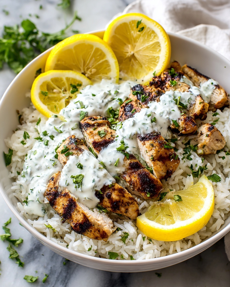 Dump-and-Bake Chicken Tzatziki with Rice Recipe - Recipe Image