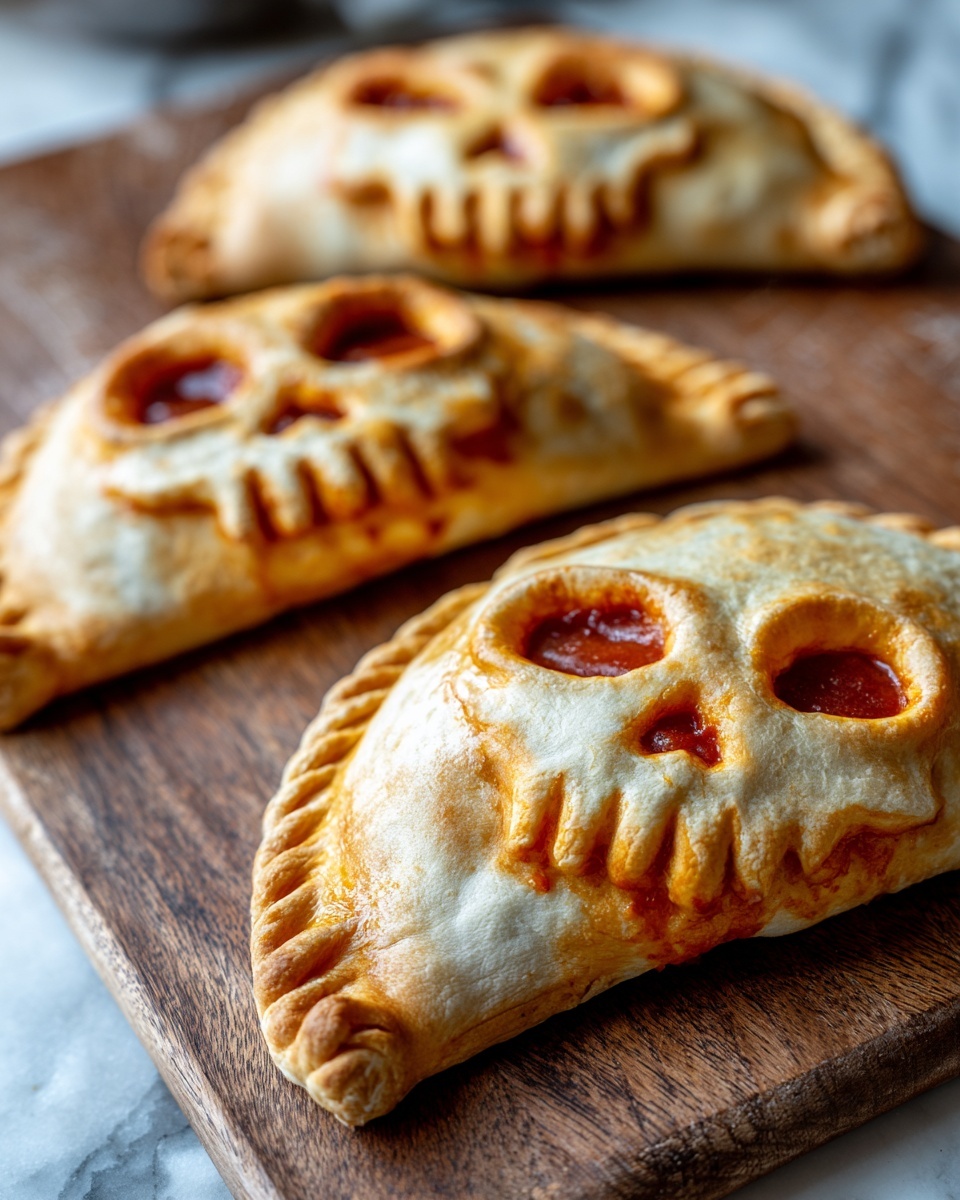 Cheesy Halloween Pizza Skulls Recipe - Recipe Image