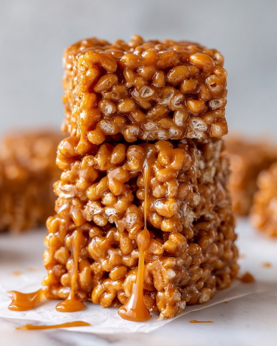 Salted Caramel Rice Krispie Treats Recipe - Recipe Image