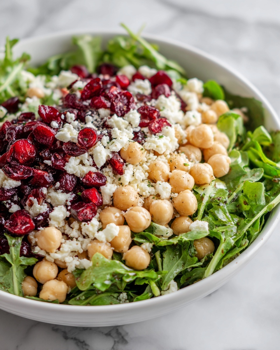 Feta & Cranberry Chickpeas with Lemon Vinaigrette Recipe - Recipe Image