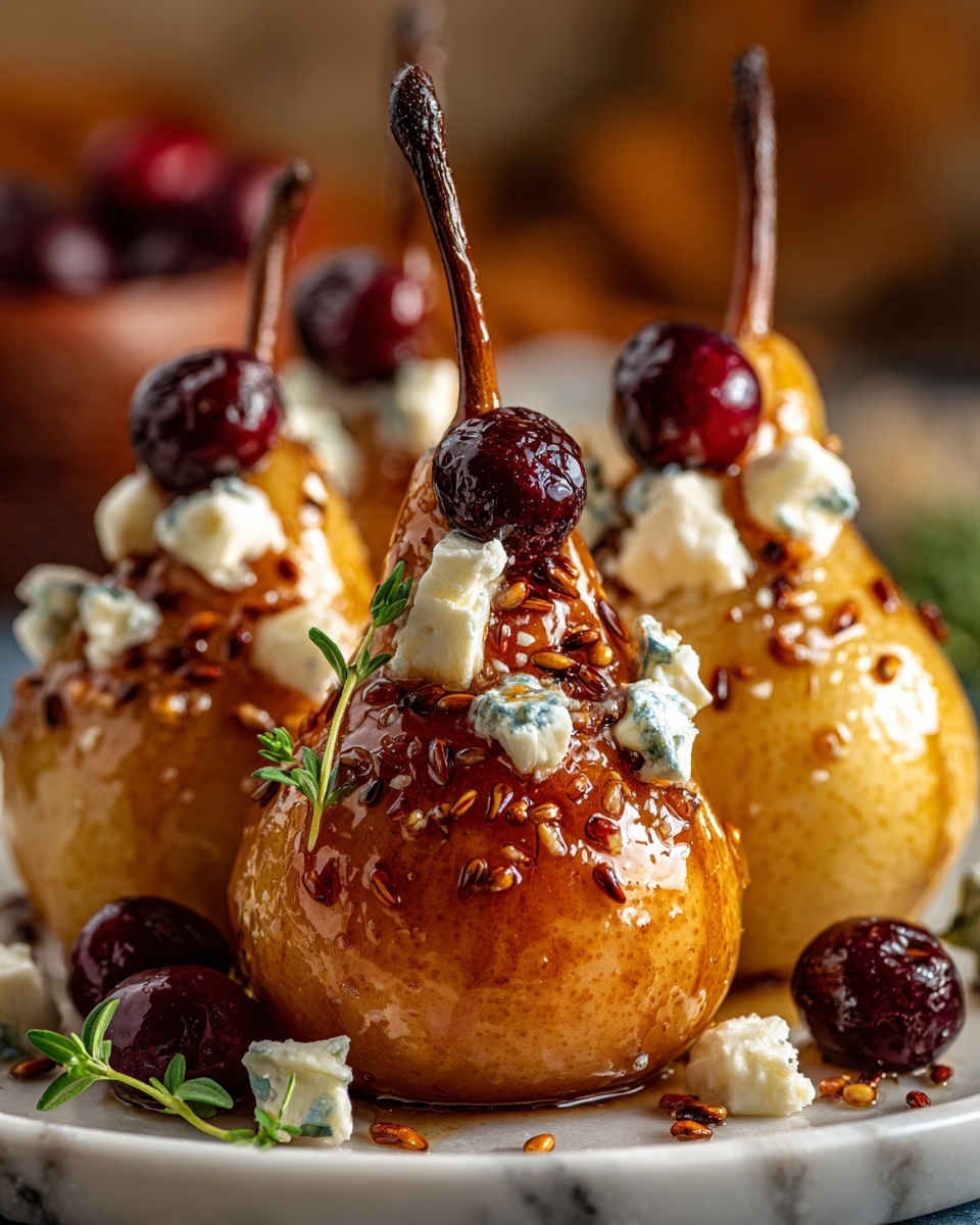 Baked Pears with Feta, Honey, and Cranberries Recipe - Recipe Image