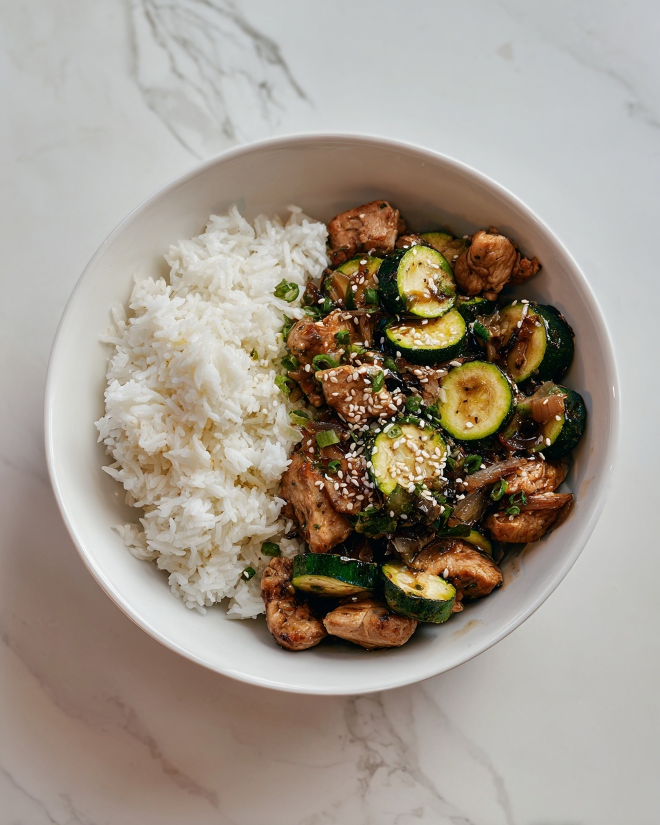 Ponzu Zucchini Stir Fry with Chicken Recipe - Recipe Image