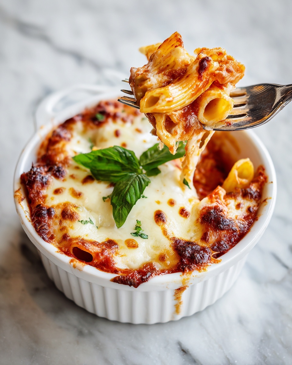 Three Cheese Baked Ziti Recipe - Recipe Image