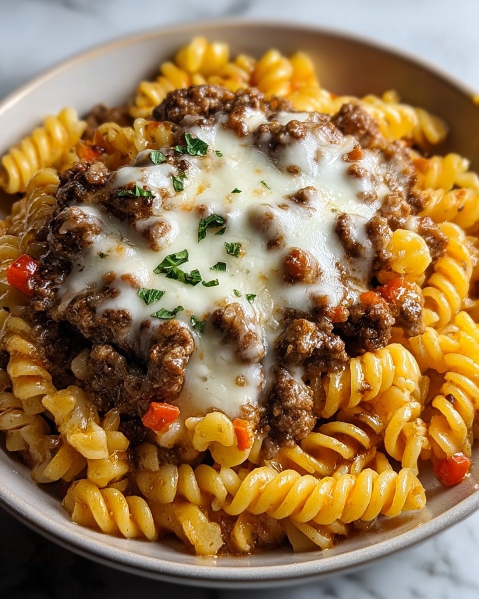 Cheeseburger Alfredo Pasta: A Delicious Twist on Comfort Food Recipe - Recipe Image