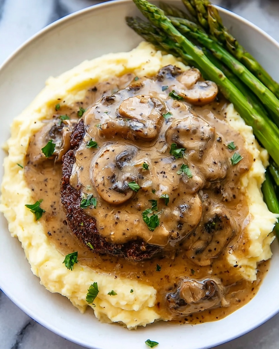 Salisbury Steak with Mushroom Gravy Recipe - Recipe Image