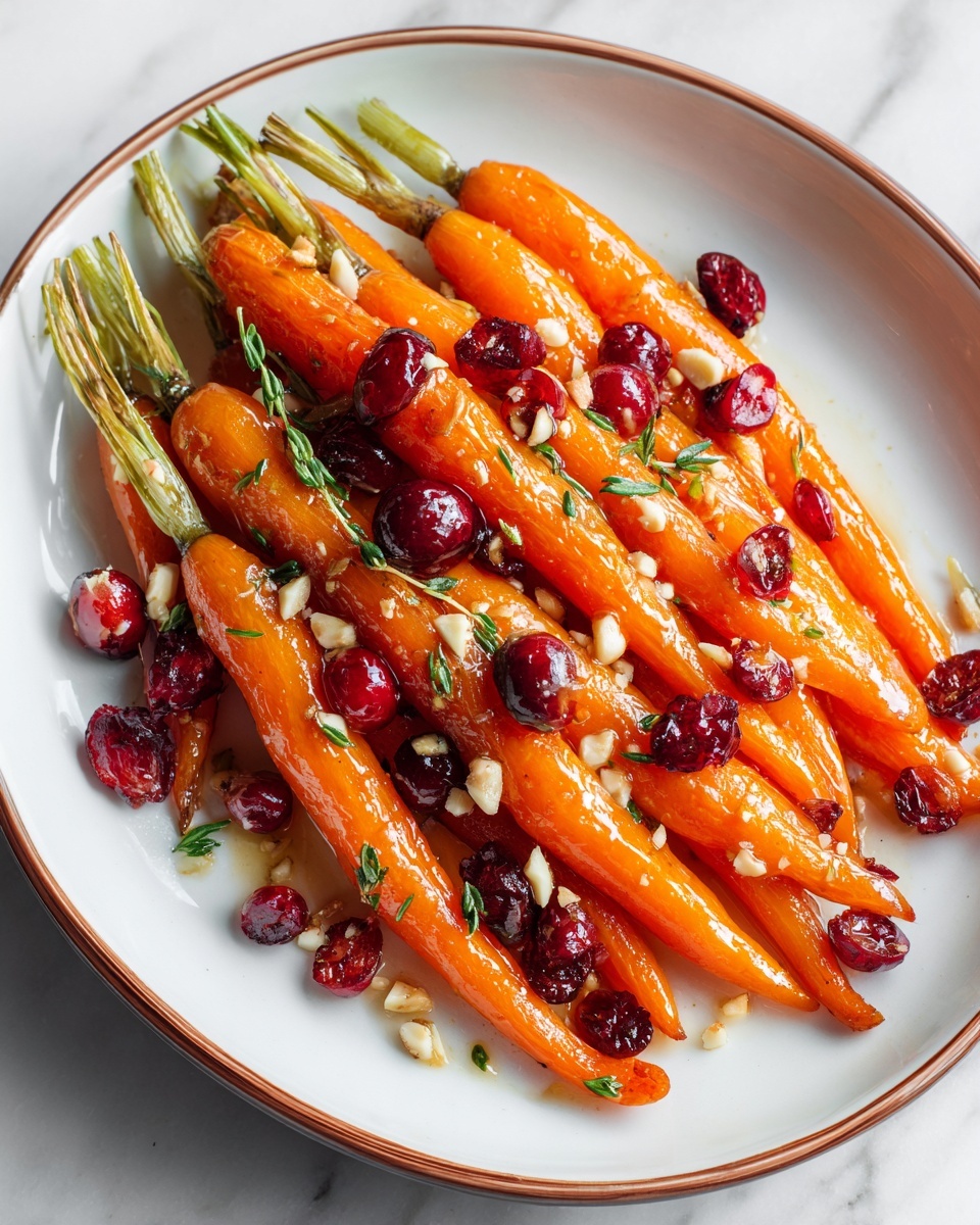 Maple Roasted Carrots with Cranberries Recipe - Recipe Image
