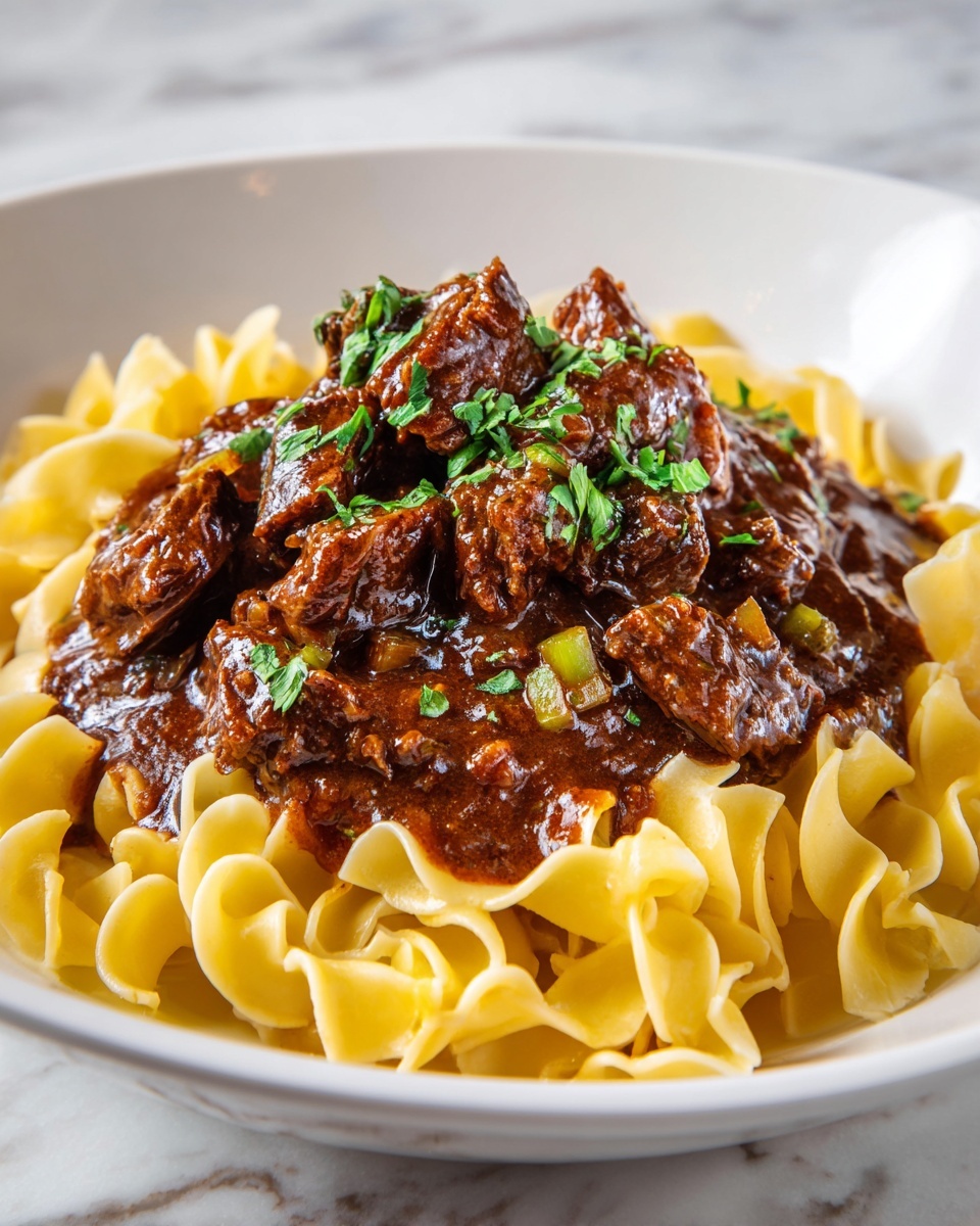 5-Star Slow Cooker Beef and Noodles: Comfort Food Made Easy Recipe - Recipe Image
