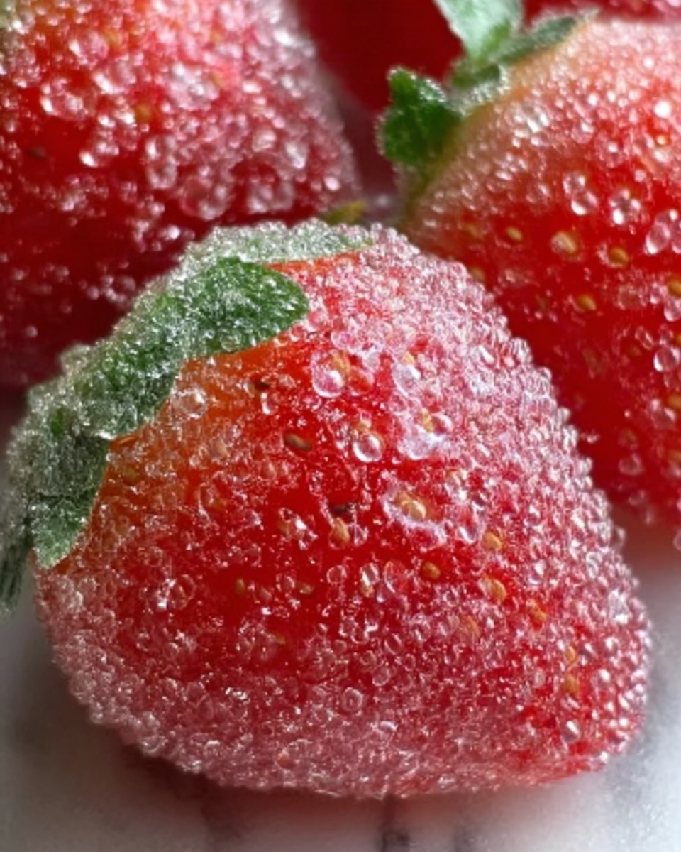 Rock Candy Sugar-Coated Strawberries Recipe - Recipe Image