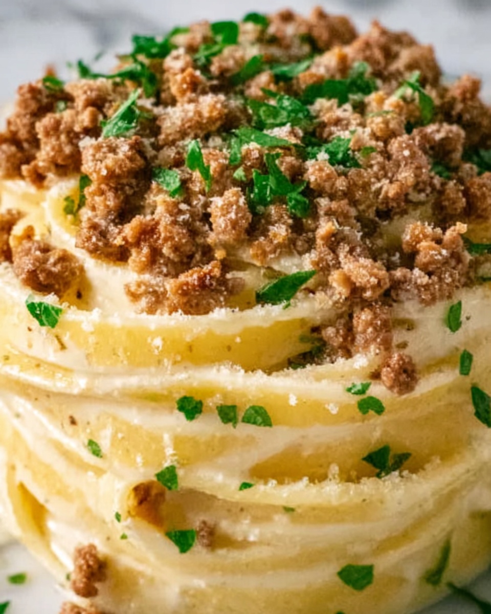 Cheesy Garlic Butter Linguine Pasta Recipe - Recipe Image