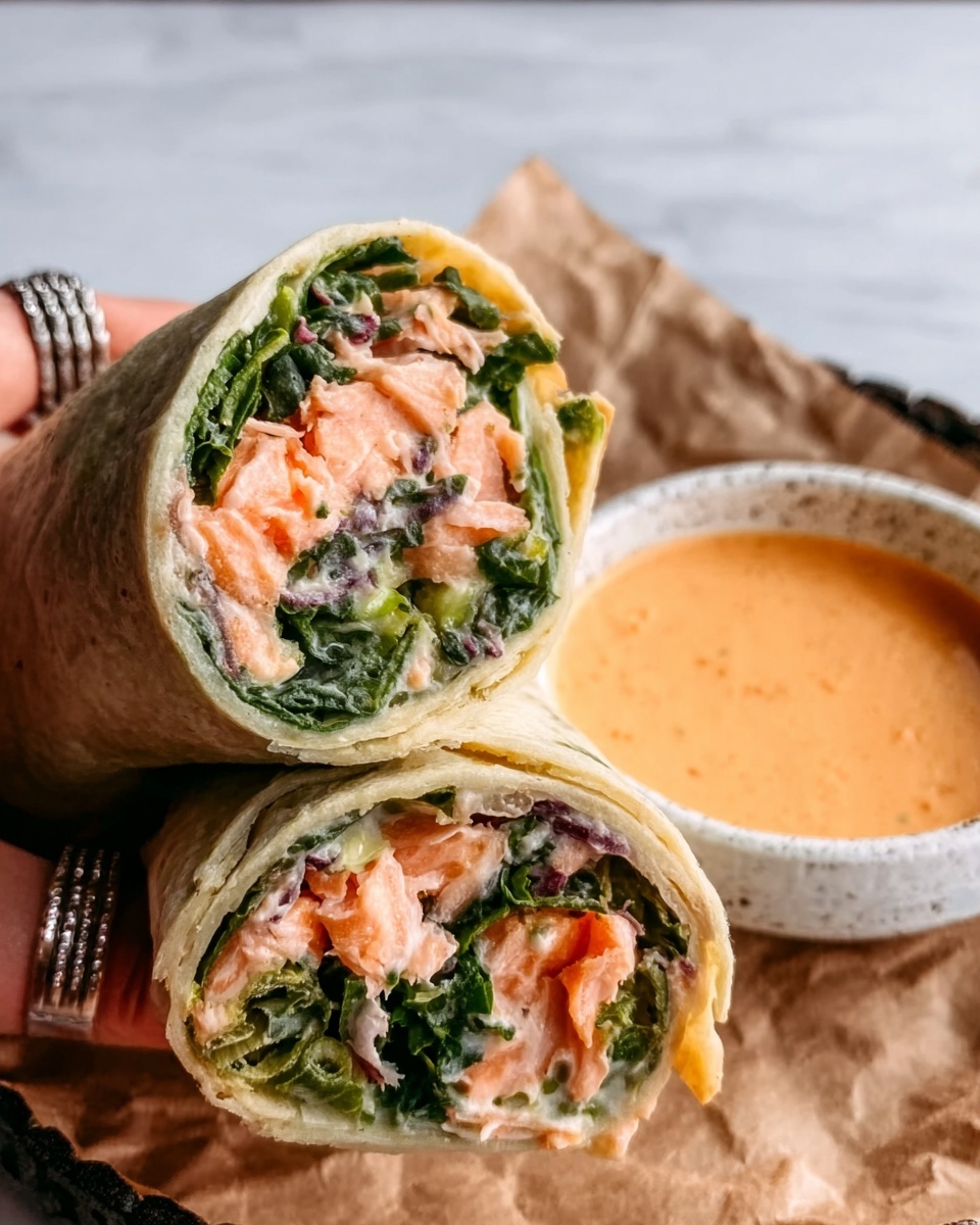 Blackened Salmon Caesar Wraps Recipe - Recipe Image