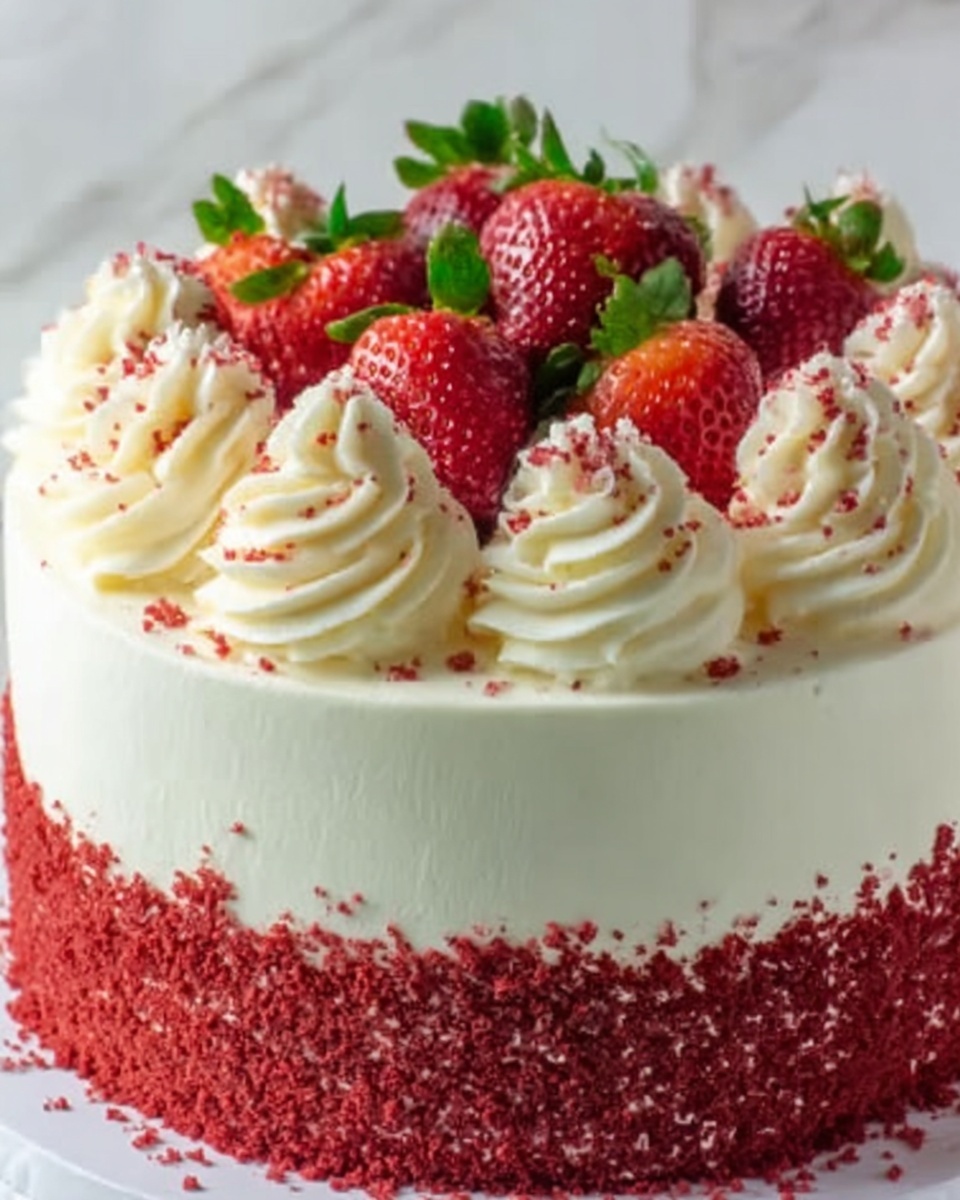 Red Velvet Strawberry Delight Recipe - Recipe Image